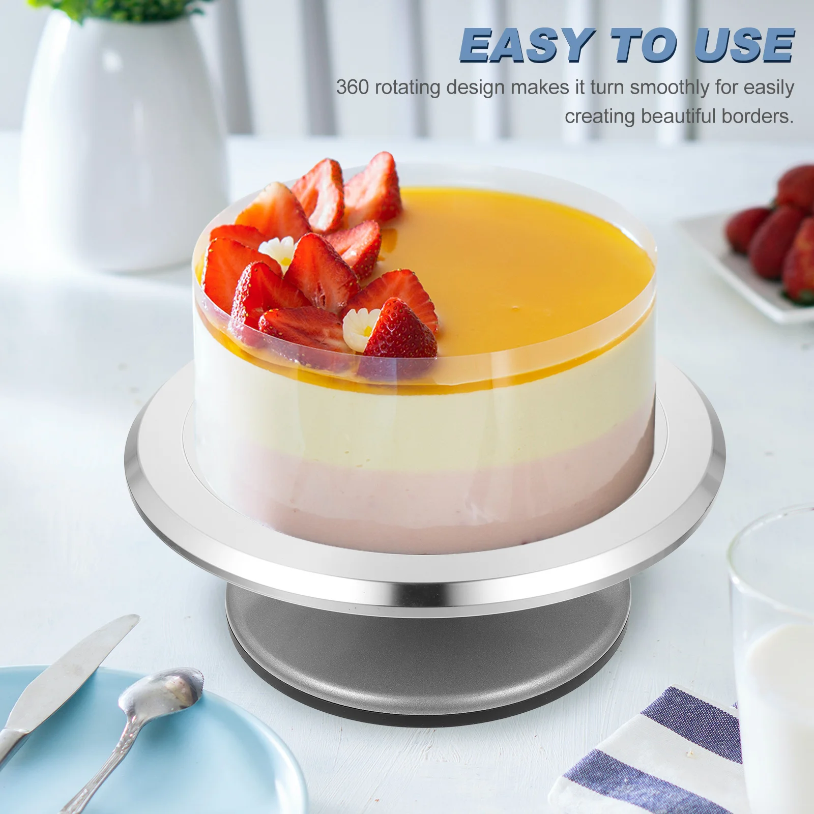 Cake Decorating Table Rotating Stand Turntable for Revolving Racks Aluminum Alloy Display
Cake Decorating Table Rotating Stand Turntable for Revolving Racks Aluminum Alloy Display