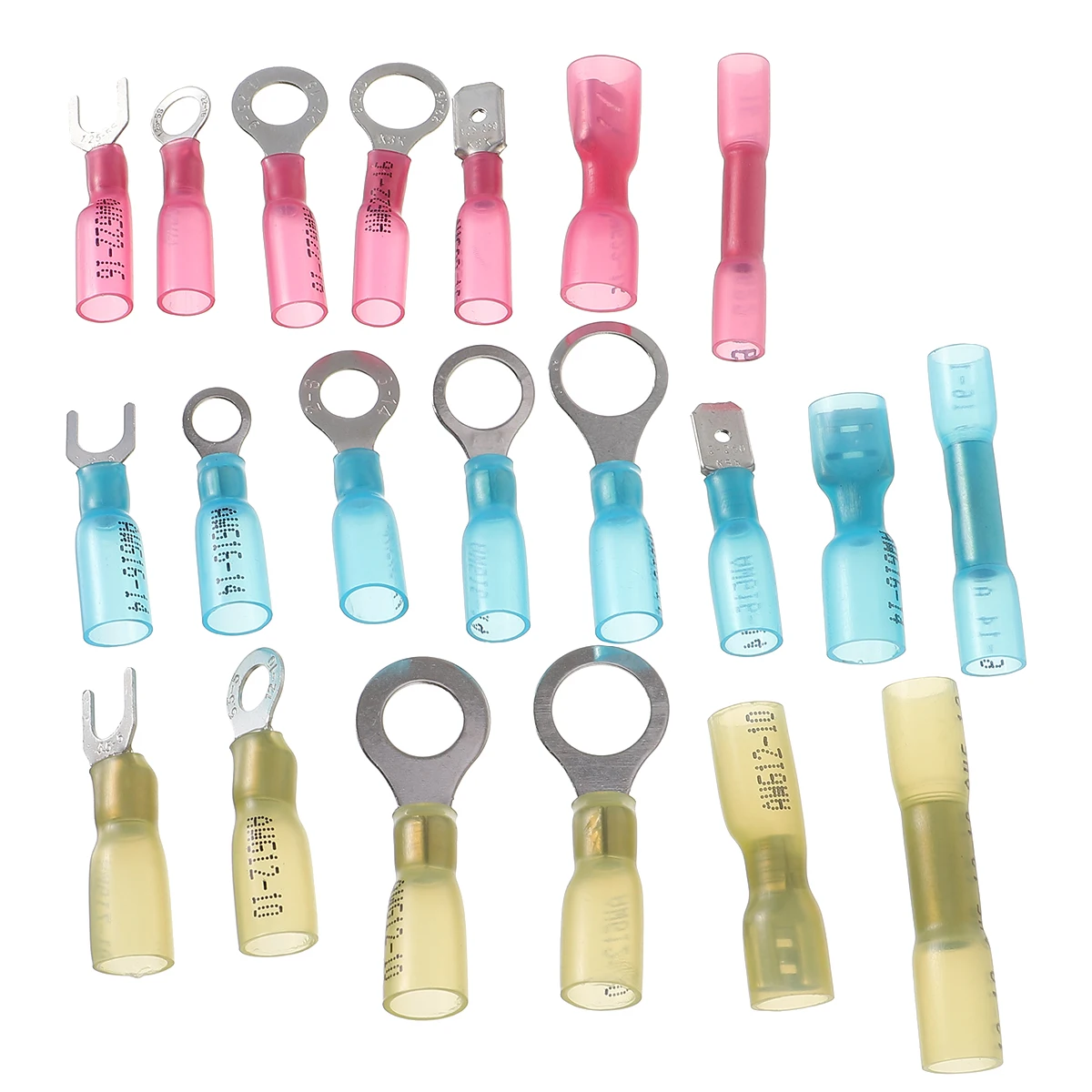 120pcs Insulated Terminal Connector Set Automotive Heat Shrink Wire Connectors Electric Copper Corrosion Resistant for Boat
120pcs Insulated Terminal Connector Set Automotive Heat Shrink Wire Connectors Electric Copper Corrosion Resistant for Boat