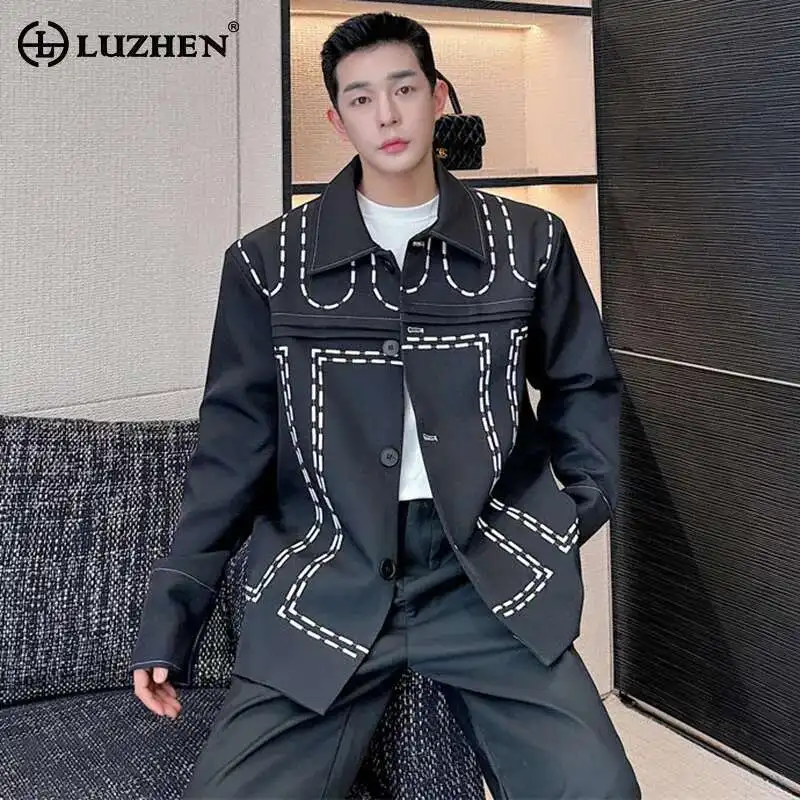 LUZHEN 2025 Trendy Color Contrast Embroidery Outline Casual Jacket Men's Stylish Street Personalized Pattern Design Coat LZ6377
LUZHEN 2025 Trendy Color Contrast Embroidery Outline Casual Jacket Men's Stylish Street Personalized Pattern Design Coat LZ6377