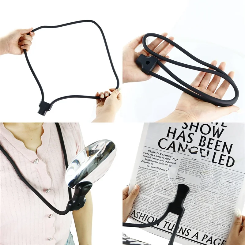 AA50-Portable Neck Flexible Magnifier Hanging 3X 10X Magnifying Glass Loupe For Seniors Reading Sewing Jewels
AA50-Portable Neck Flexible Magnifier Hanging 3X 10X Magnifying Glass Loupe For Seniors Reading Sewing Jewels