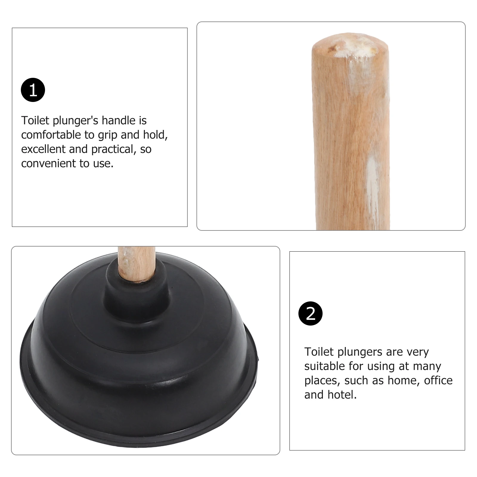 1pc Rubber Toilet Heavy Duty Bath Bathroom Tool Bathroom Cleaning Tool Wooden Handle For Toilet Cleaning Plunger Accessories
1pc Rubber Toilet Heavy Duty Bath Bathroom Tool Bathroom Cleaning Tool Wooden Handle For Toilet Cleaning Plunger Accessories