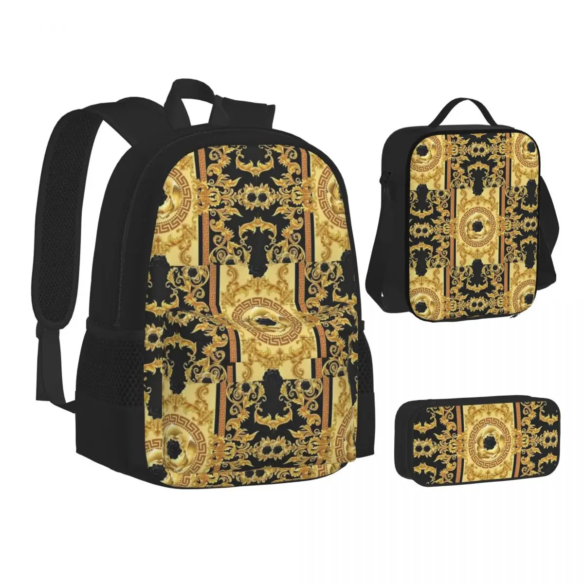 Luxury European Floral Pattern Backpacks Boys Girls Bookbag Students School Bags Kids Rucksack Lunch Bag Pen Bag Three-Piece Set
Luxury European Floral Pattern Backpacks Boys Girls Bookbag Students School Bags Kids Rucksack Lunch Bag Pen Bag Three-Piece Set