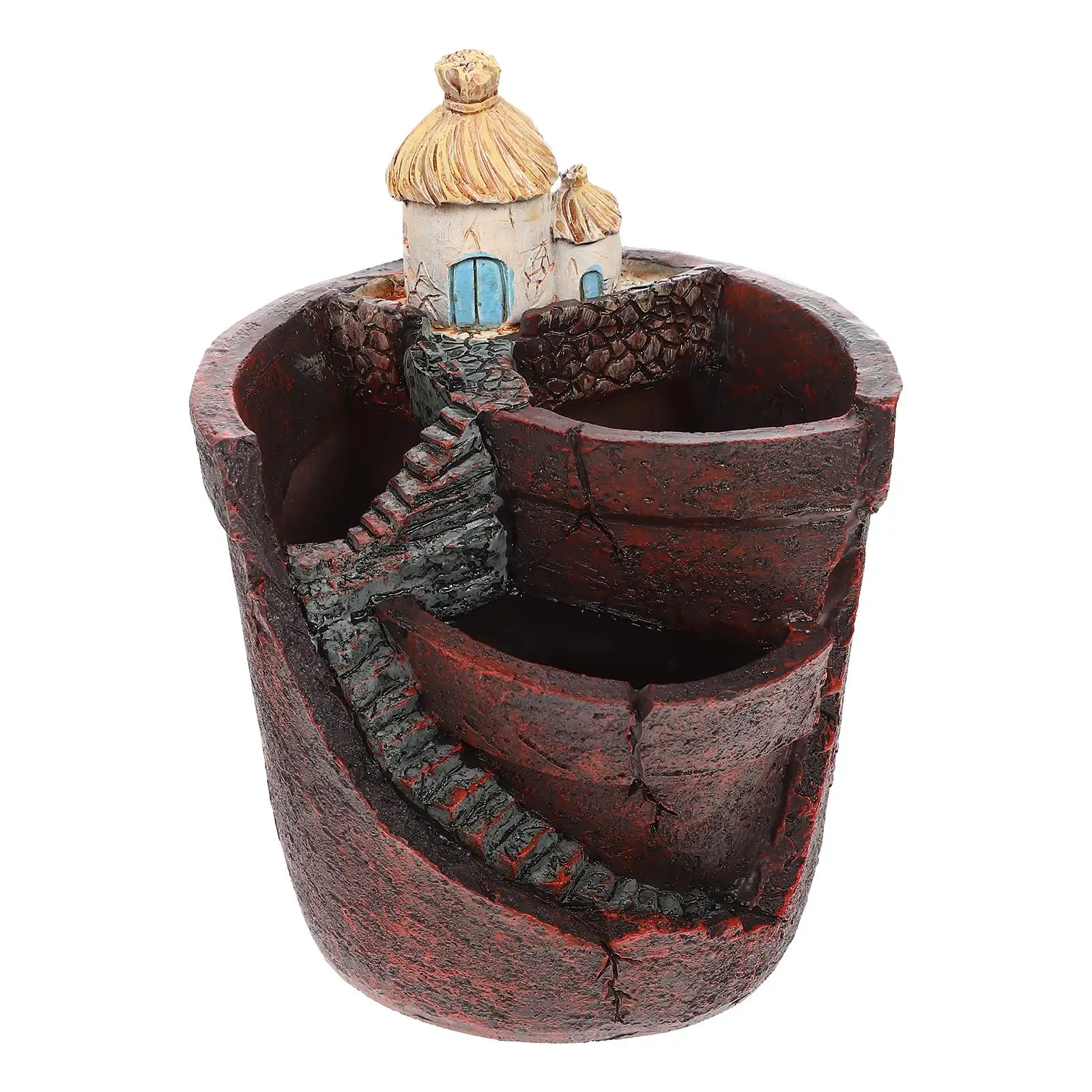 Resin Flowerpot for Garden Decor Brown Craft Pots Plants Stylish Yard Park Use Unique Appearance Practical Simple
Resin Flowerpot for Garden Decor Brown Craft Pots Plants Stylish Yard Park Use Unique Appearance Practical Simple