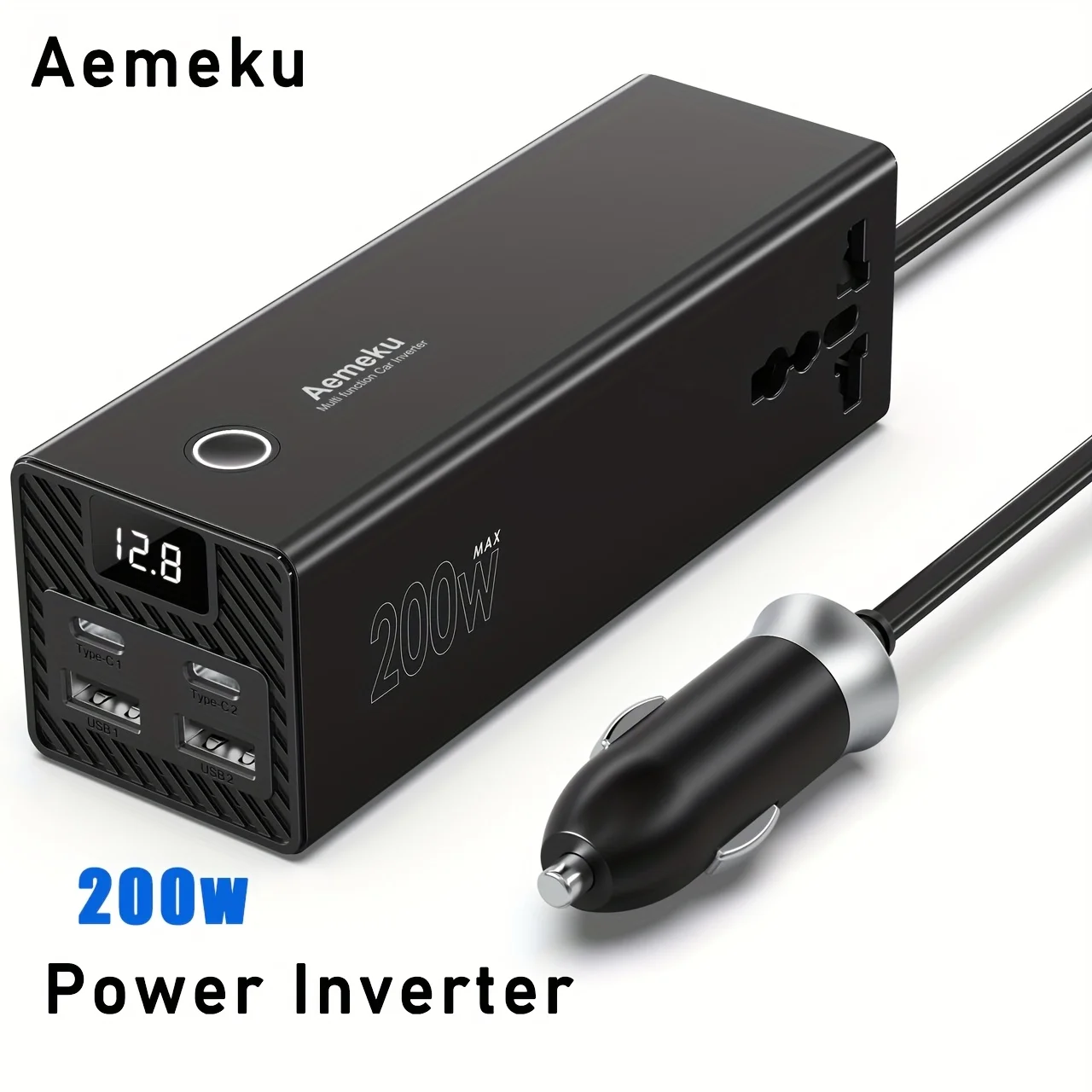 200W Car Inverter DC 12V/24V To AC 220V with Universal Socket, Digital Display, PD Fast Charge & USB Ports for Vehicle/ship
200W Car Inverter DC 12V/24V To AC 220V with Universal Socket, Digital Display, PD Fast Charge & USB Ports for Vehicle/ship
