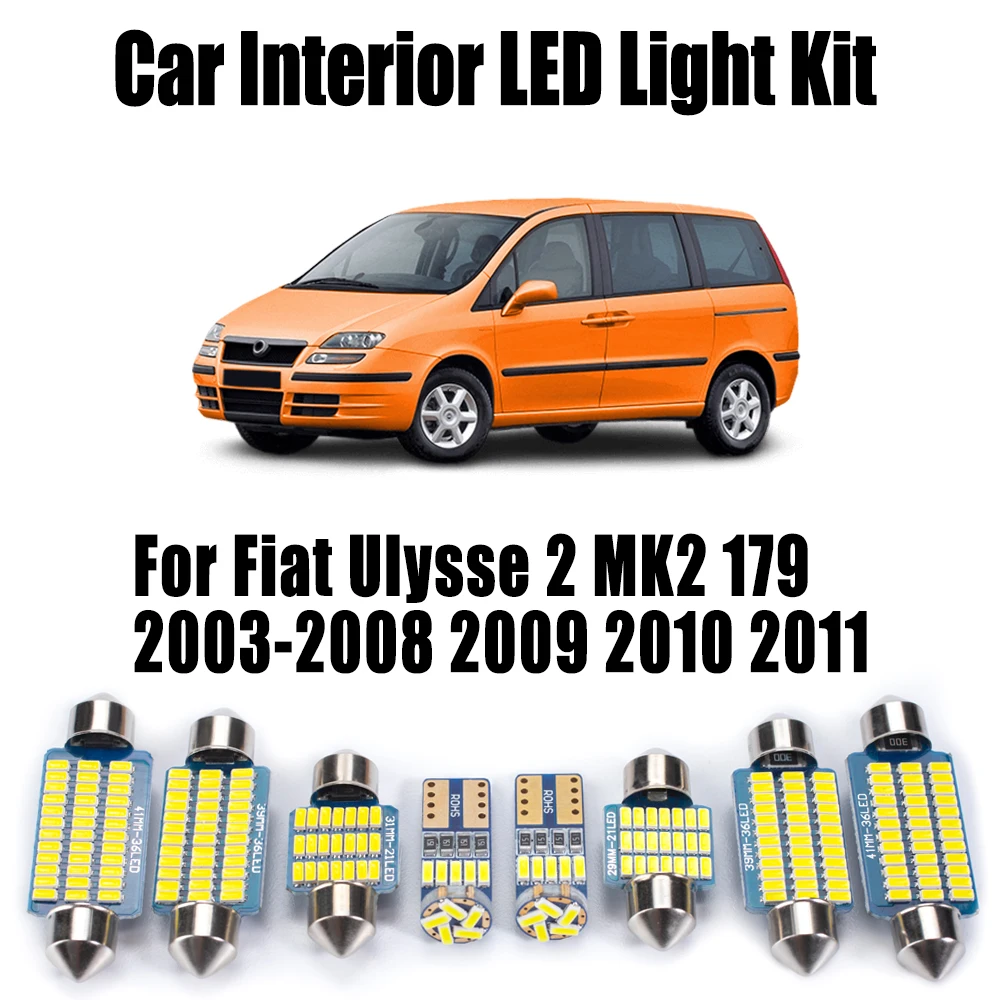 16 шт. автомобильные аксессуары для Fiat Ulysse 2 MK2 179 2003-2008 2009 2010 2011 Canbus потолочная лампа купольный багажник светодиодный комплект внутреннего освещения
16 шт. автомобильные аксессуары для Fiat Ulysse 2 MK2 179 2003-2008 2009 2010 2011 Canbus потолочная лампа купольный багажник светодиодный комплект внутреннего освещения
