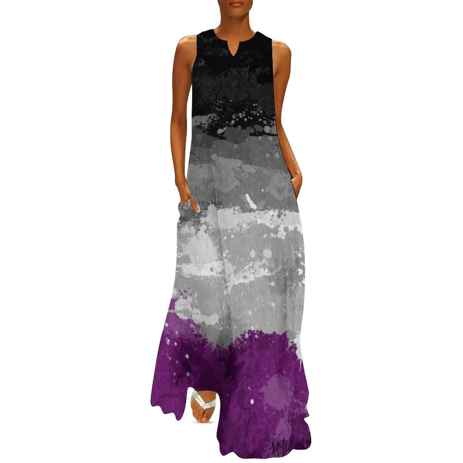 Abstract Paint Splatter Asexual Pride Flag Pattern Long Dress women dresses Dress
Abstract Paint Splatter Asexual Pride Flag Pattern Long Dress women dresses Dress