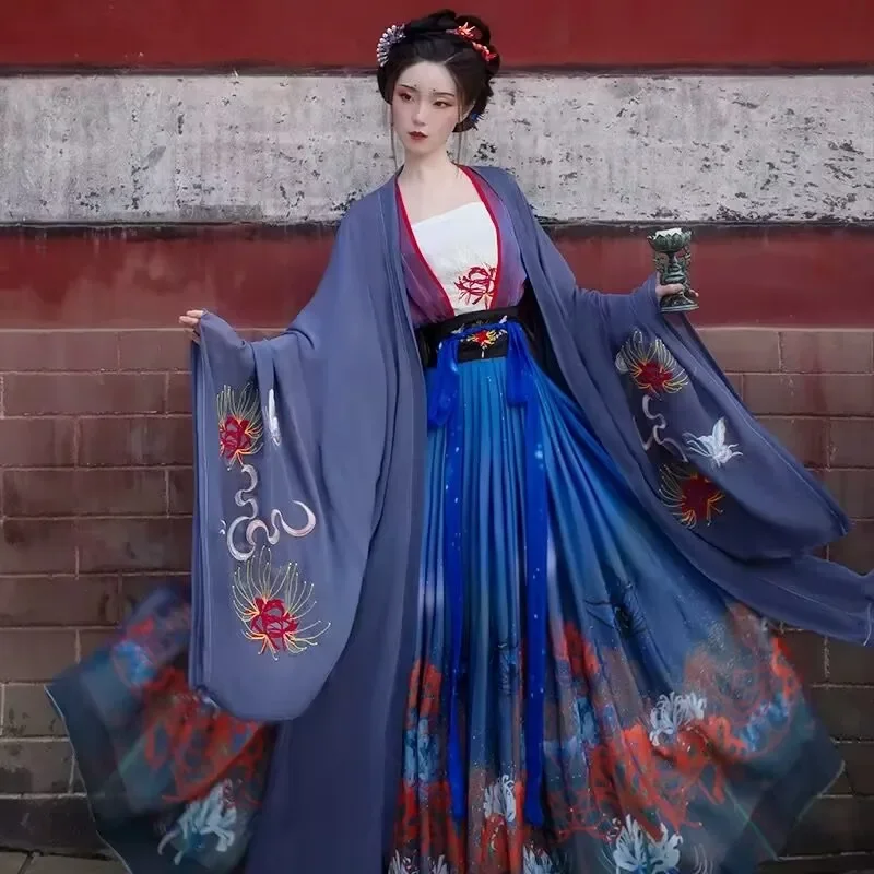 Chinese Hanfu Dress Carnival Fairy Cosplay Costume Party Dress Tang Dynasty Embroidered Blue Hanfu 2025 Hot Sale
Chinese Hanfu Dress Carnival Fairy Cosplay Costume Party Dress Tang Dynasty Embroidered Blue Hanfu 2025 Hot Sale