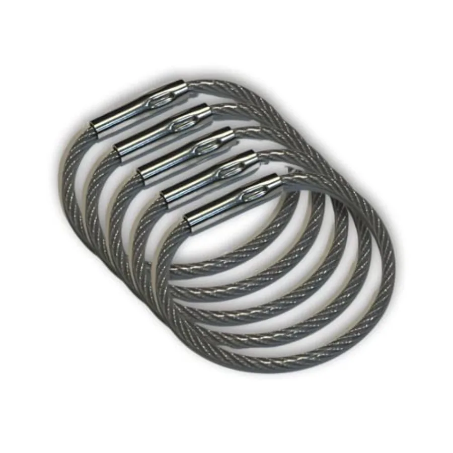 5.5" Clear Nylon Coated Stainless Steel Locking Wire Ring, Heavy Duty Aircraft Cable, Tamper Proof Seal, Crimp Wire Key Ring Lo
5.5" Clear Nylon Coated Stainless Steel Locking Wire Ring, Heavy Duty Aircraft Cable, Tamper Proof Seal, Crimp Wire Key Ring Lo