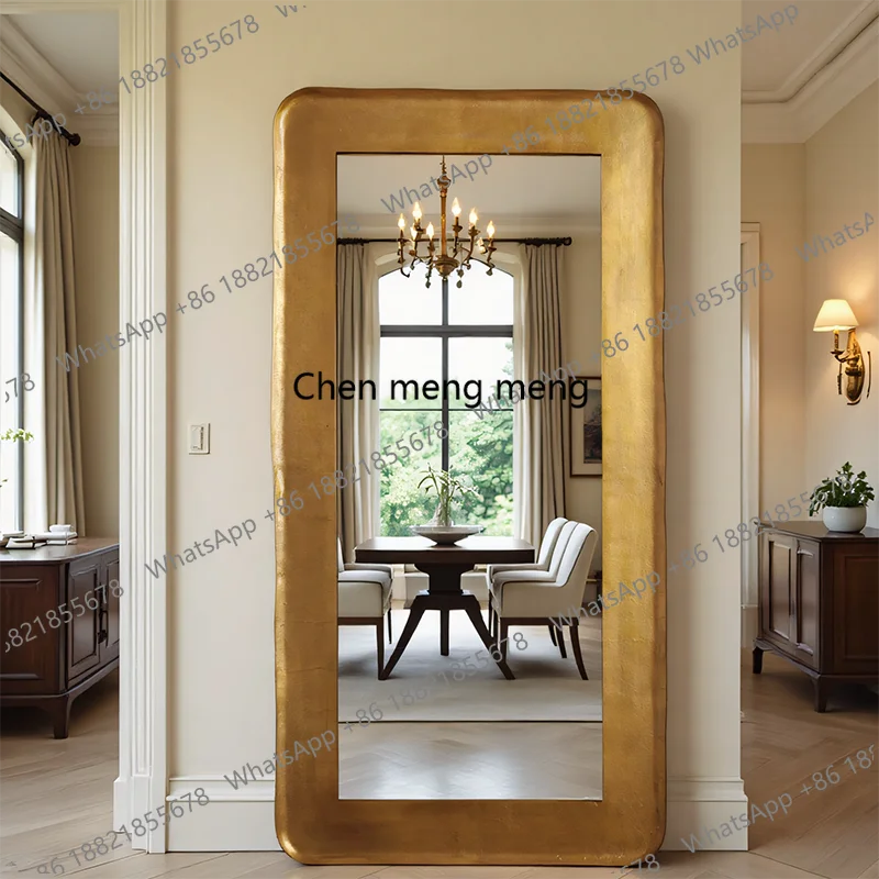 French full-length mirror cloakroom wall-mounted full-length mirror American retro floor-to-ceiling home fitting mirror
French full-length mirror cloakroom wall-mounted full-length mirror American retro floor-to-ceiling home fitting mirror