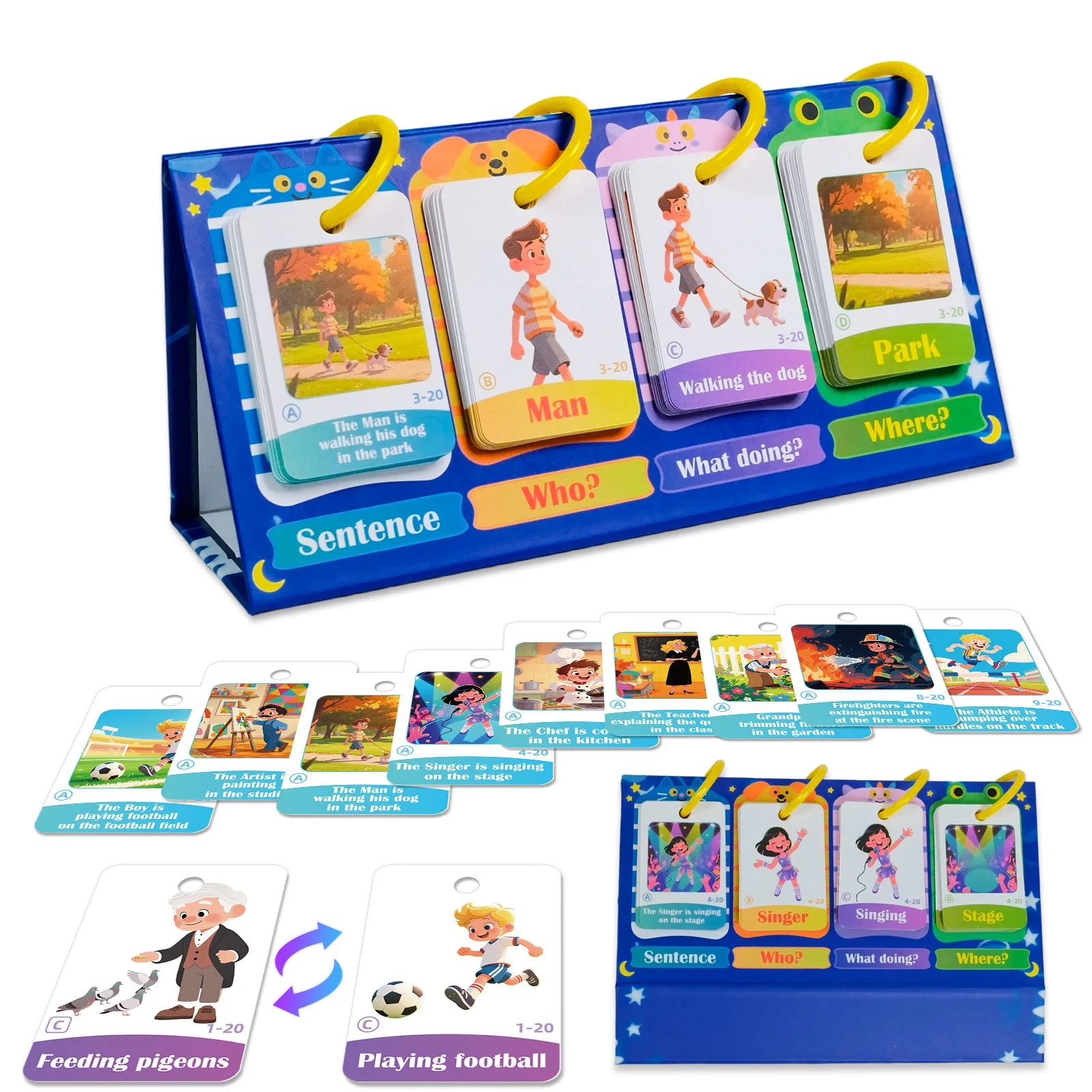 80Pcs English Sentence Building Flash Cards Interactive Early Learning Educational Tool for Bilingual Home Classroom Development
80Pcs English Sentence Building Flash Cards Interactive Early Learning Educational Tool for Bilingual Home Classroom Development