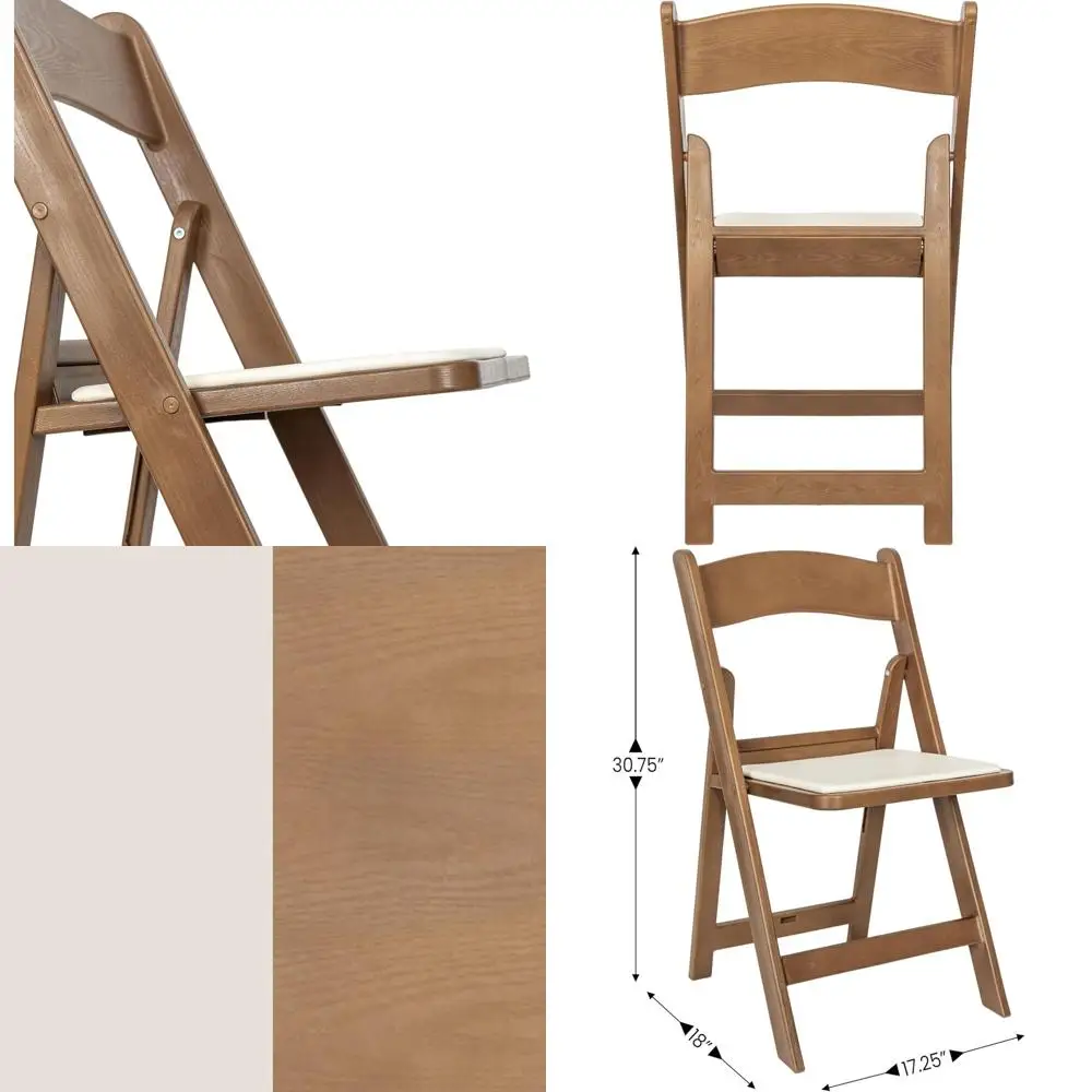 Weatherproof Hercules Folding Chairs, Wood-Styled, Lightweight, Versatile, Set of 2, Chestnut
Weatherproof Hercules Folding Chairs, Wood-Styled, Lightweight, Versatile, Set of 2, Chestnut