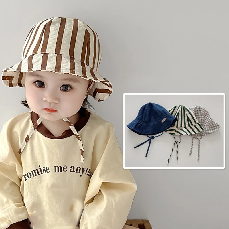 Модная милая детская рыбацкая шляпа, летняя быстросохнущая солнцезащитная шляпа в полоску со шнуровкой для мальчиков и девочек, уличная панама для малышей
Модная милая детская рыбацкая шляпа, летняя быстросохнущая солнцезащитная шляпа в полоску со шнуровкой для мальчиков и девочек, уличная панама для малышей