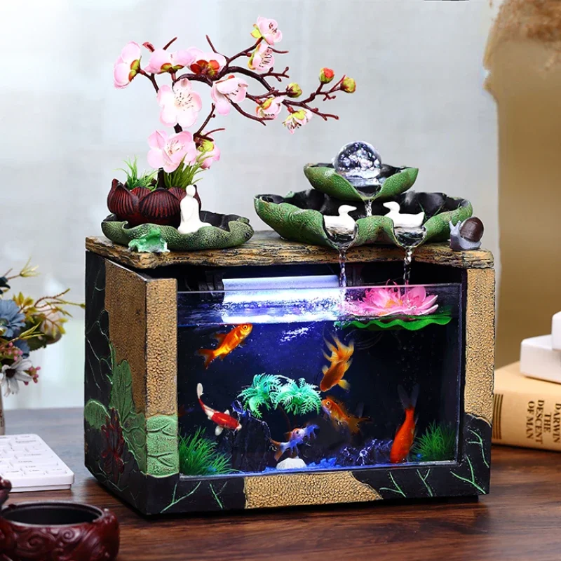 Lucky Water Fish Tank Desktop Living Room Creative Small Betta Tank Retro Office Home Change-Free Ecological Aquarium
Lucky Water Fish Tank Desktop Living Room Creative Small Betta Tank Retro Office Home Change-Free Ecological Aquarium