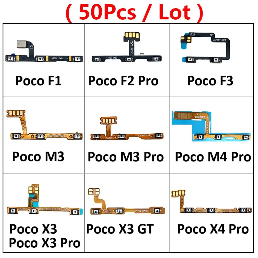 50 шт. Новинка для Xiaomi Poco F1 F2 F3 M3 M4 X3 GT X4 Pro 4G 5G кнопка включения/выключения питания Кнопка регулировки громкости гибкий кабель
50 шт. Новинка для Xiaomi Poco F1 F2 F3 M3 M4 X3 GT X4 Pro 4G 5G кнопка включения/выключения питания Кнопка регулировки громкости гибкий кабель