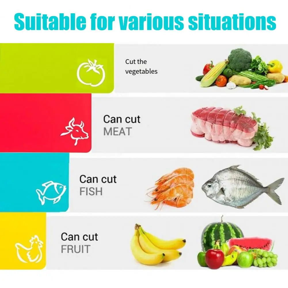 4 шт. портативная разделочная доска, прямоугольная, для кемпинга, пикника, пищевого качества, нескользящий многофункциональный коврик для разделения овощей 
4 шт. портативная разделочная доска, прямоугольная, для кемпинга, пикника, пищевого качества, нескользящий многофункциональный коврик для разделения овощей