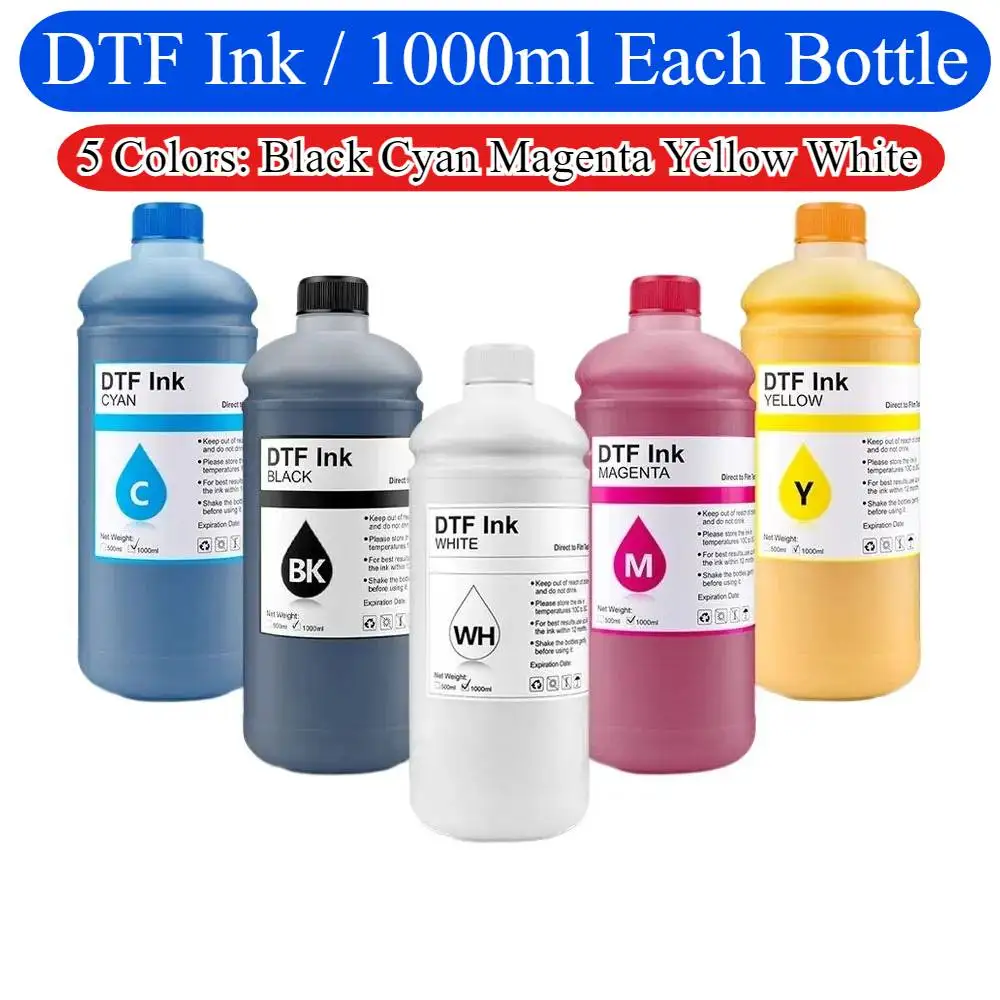 1000ML DTF Printer Ink Direct Transfer Film Heat Transfer DTF Printing Ink For Epson I3200 P800 L1800 L800 L805 3880 PET Film
1000ML DTF Printer Ink Direct Transfer Film Heat Transfer DTF Printing Ink For Epson I3200 P800 L1800 L800 L805 3880 PET Film