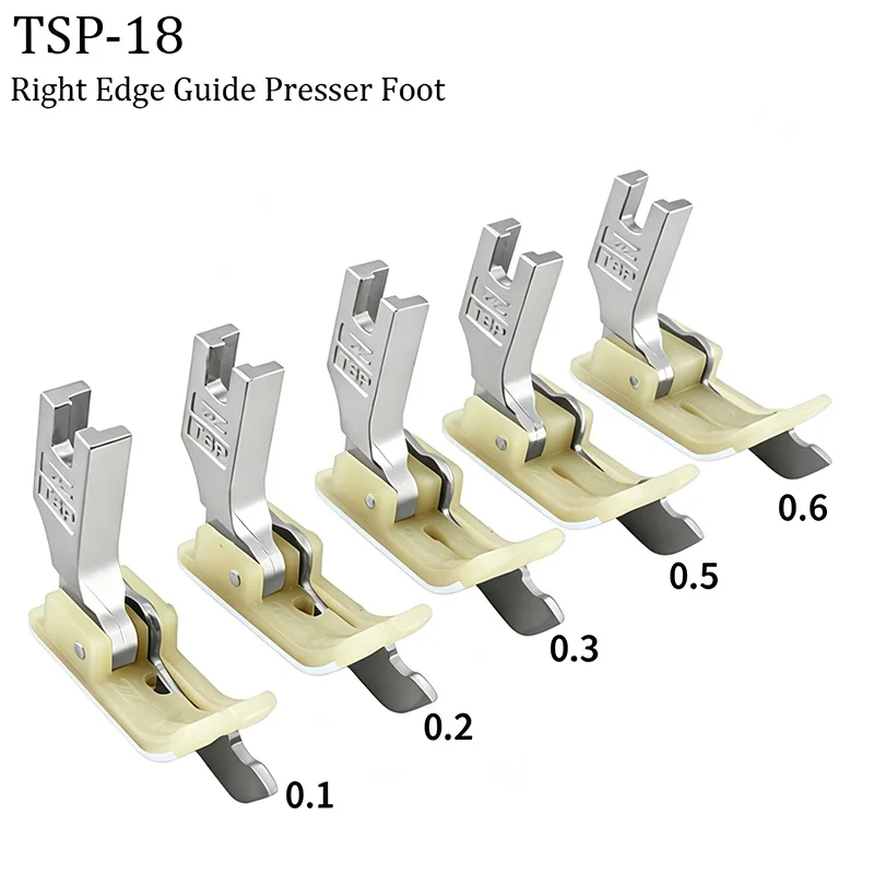 TSP-18 0.1/0.6 Edge Guide Presser Foot Industrial Sewing Machine Accessories Compatible with Juki Brother Flat Sewing Machine
TSP-18 0.1/0.6 Edge Guide Presser Foot Industrial Sewing Machine Accessories Compatible with Juki Brother Flat Sewing Machine