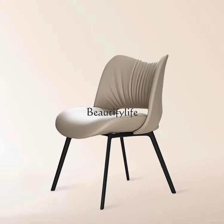 Italian light luxury minimalist cream style dining chair household backrest chair
Italian light luxury minimalist cream style dining chair household backrest chair