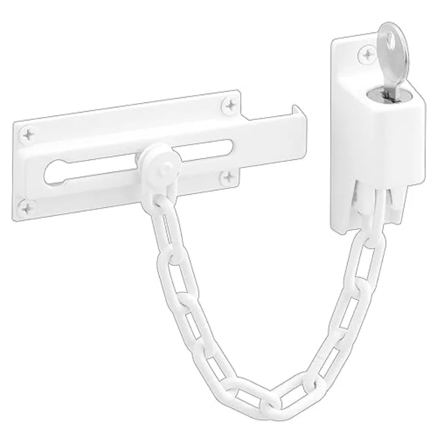 Prime-Line U 9872 Steel, White, Keyed Chain Door Guard Single Pack
Prime-Line U 9872 Steel, White, Keyed Chain Door Guard Single Pack