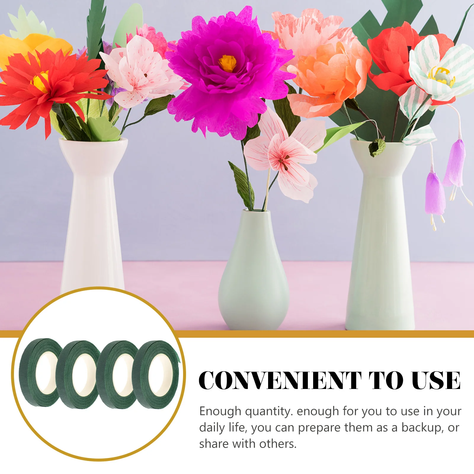 4 Pcs Green Tape Wedding Bouquet Floral Stem Wrap Artificial Flower Arrangment Paper Arrangement Tapes Wraps
4 Pcs Green Tape Wedding Bouquet Floral Stem Wrap Artificial Flower Arrangment Paper Arrangement Tapes Wraps
