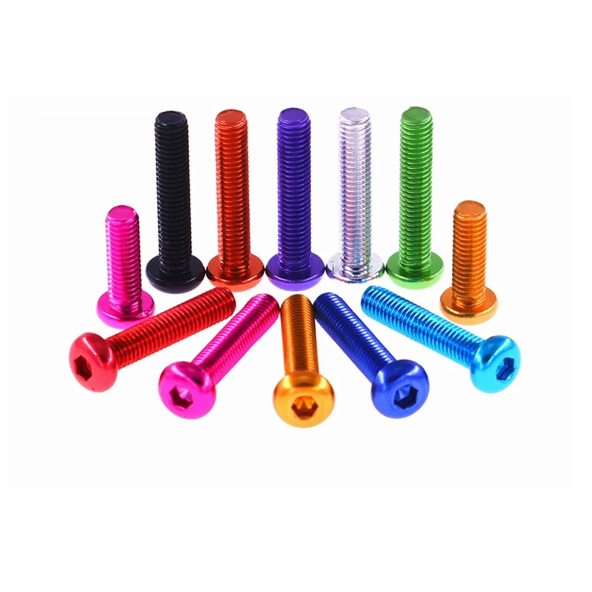 M3 M4 M5 M6 Allen socket Screw Colourful Aluminum Alloy Hex Hexagon Socket Round Button Head Machine Screw Bolts
M3 M4 M5 M6 Allen socket Screw Colourful Aluminum Alloy Hex Hexagon Socket Round Button Head Machine Screw Bolts
