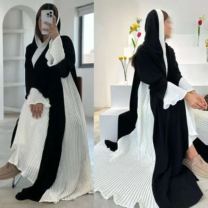 Mq112 Modest Türkiye Muslim Dress Pleated Dress Fashion Cardigan Abaya Coat Robe Abaya Ramadan Dubai Luxury Islam Elegant
Mq112 Modest Türkiye Muslim Dress Pleated Dress Fashion Cardigan Abaya Coat Robe Abaya Ramadan Dubai Luxury Islam Elegant