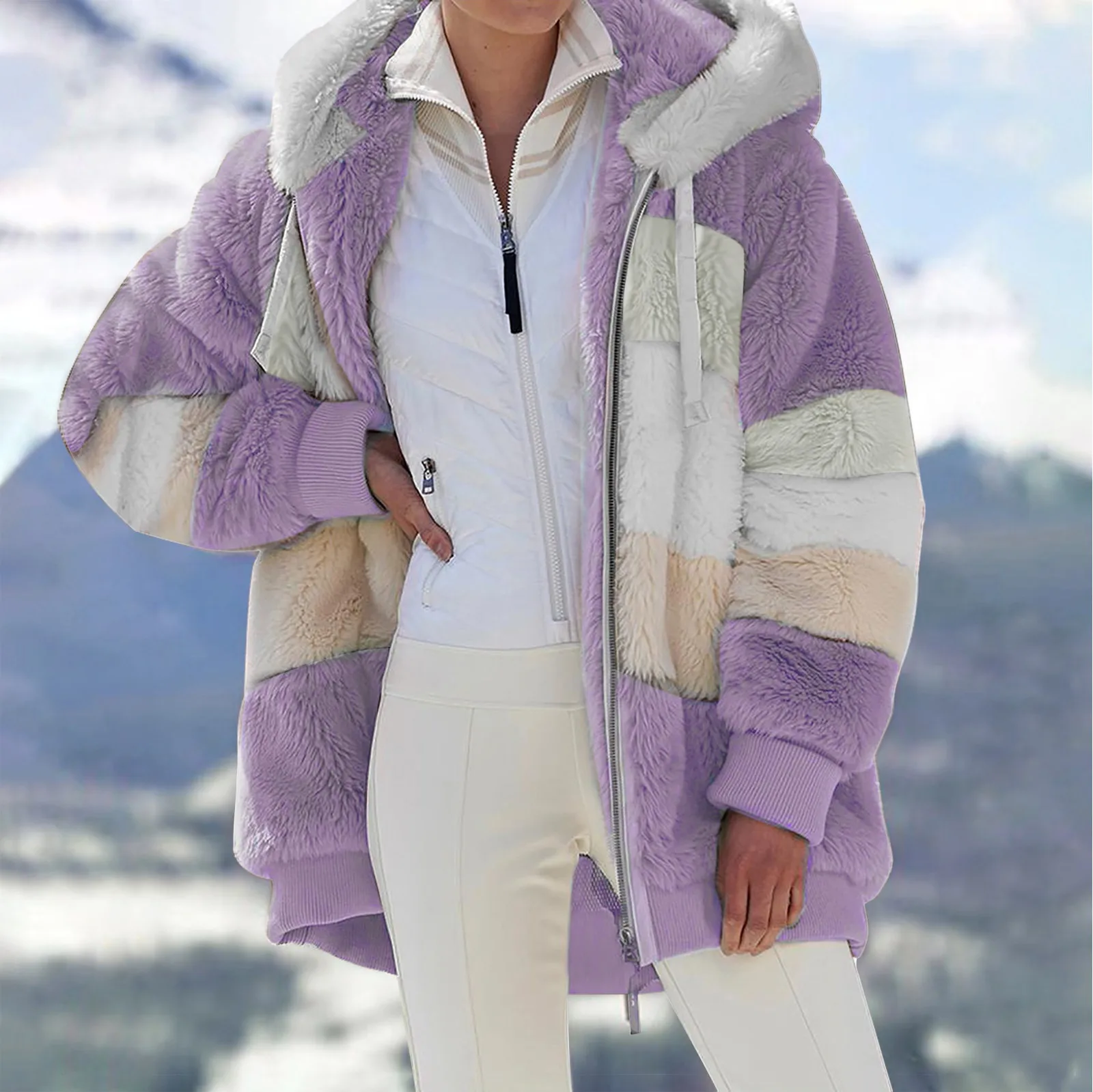 Winter Fashion Women's Coat 2024 Hooded Zipper Ladies Jacket Spliced Thick Cashmere Women Jacket Stitching Plaid Ladies Coats
Winter Fashion Women's Coat 2024 Hooded Zipper Ladies Jacket Spliced Thick Cashmere Women Jacket Stitching Plaid Ladies Coats