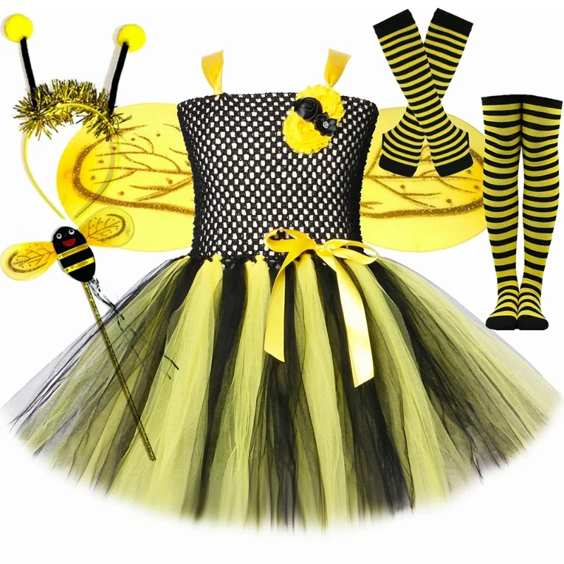 Honey Bumble Bee Costume for Girls Fancy Bumblebee Dress Up Clothes Toddler Baby Kids Halloween Carnival Party Tutu Dress Outfit
Honey Bumble Bee Costume for Girls Fancy Bumblebee Dress Up Clothes Toddler Baby Kids Halloween Carnival Party Tutu Dress Outfit