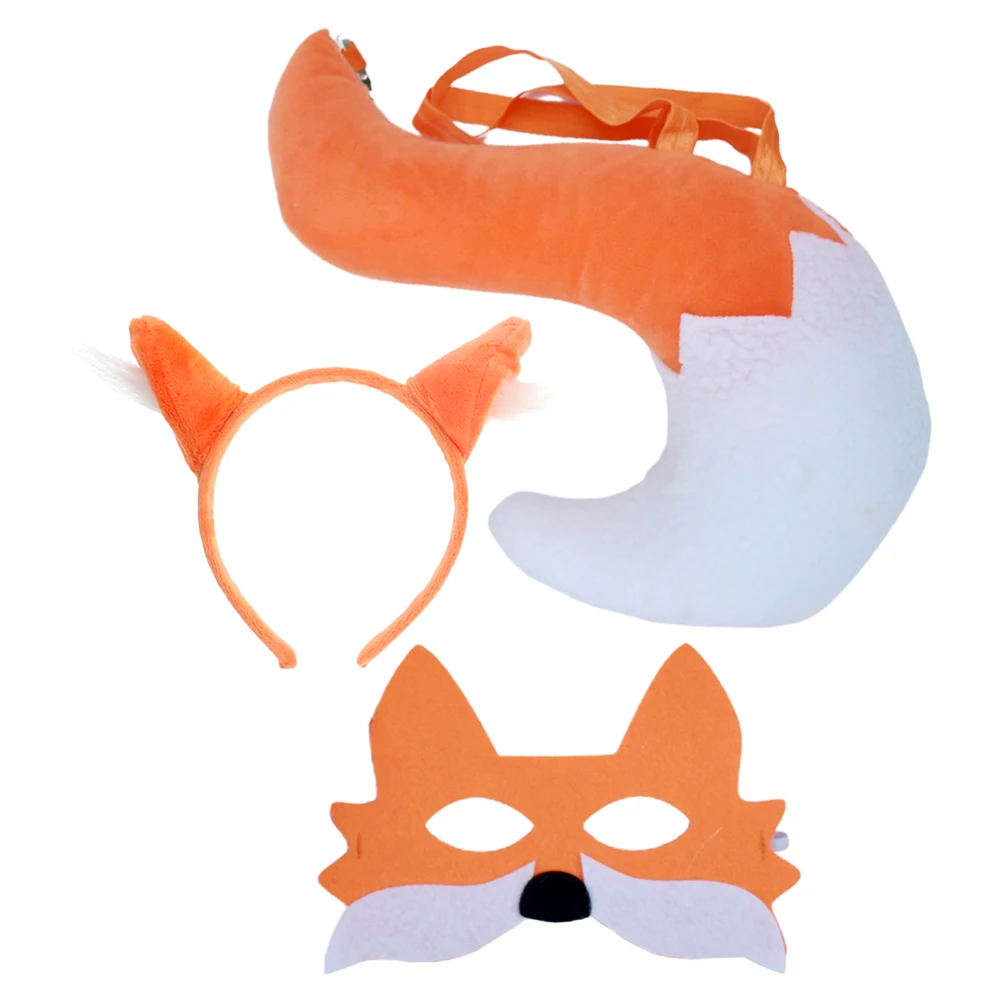 Fox Cosplay Costume Set Decorative Mask Fox Ears Headband Festival Tail Child Halloween Velvet Party Prop Performance Role Play
Fox Cosplay Costume Set Decorative Mask Fox Ears Headband Festival Tail Child Halloween Velvet Party Prop Performance Role Play