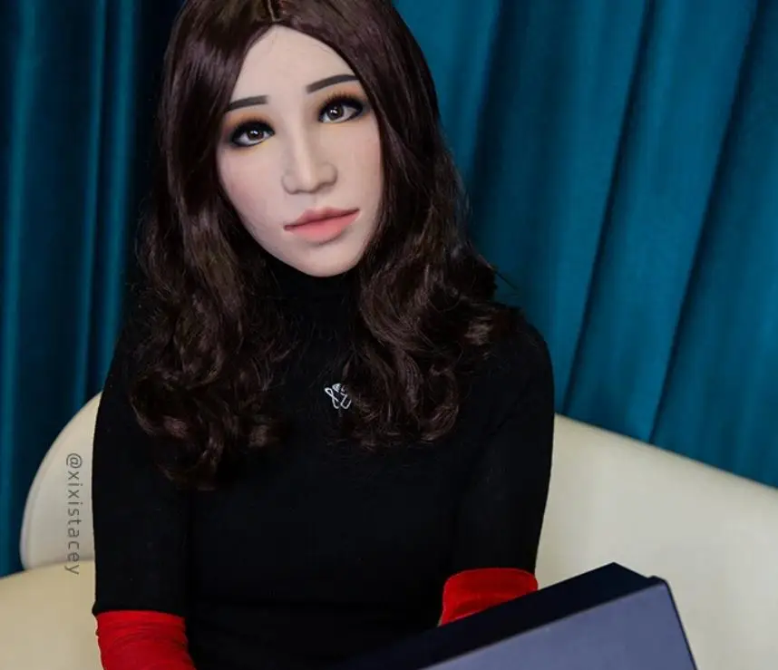 (RuoXi) Силиконовая маска кигуруми для косплея на всю голову с искусственными глазами, трансгендером, Drag Queen 
(RuoXi) Силиконовая маска кигуруми для косплея на всю голову с искусственными глазами, трансгендером, Drag Queen