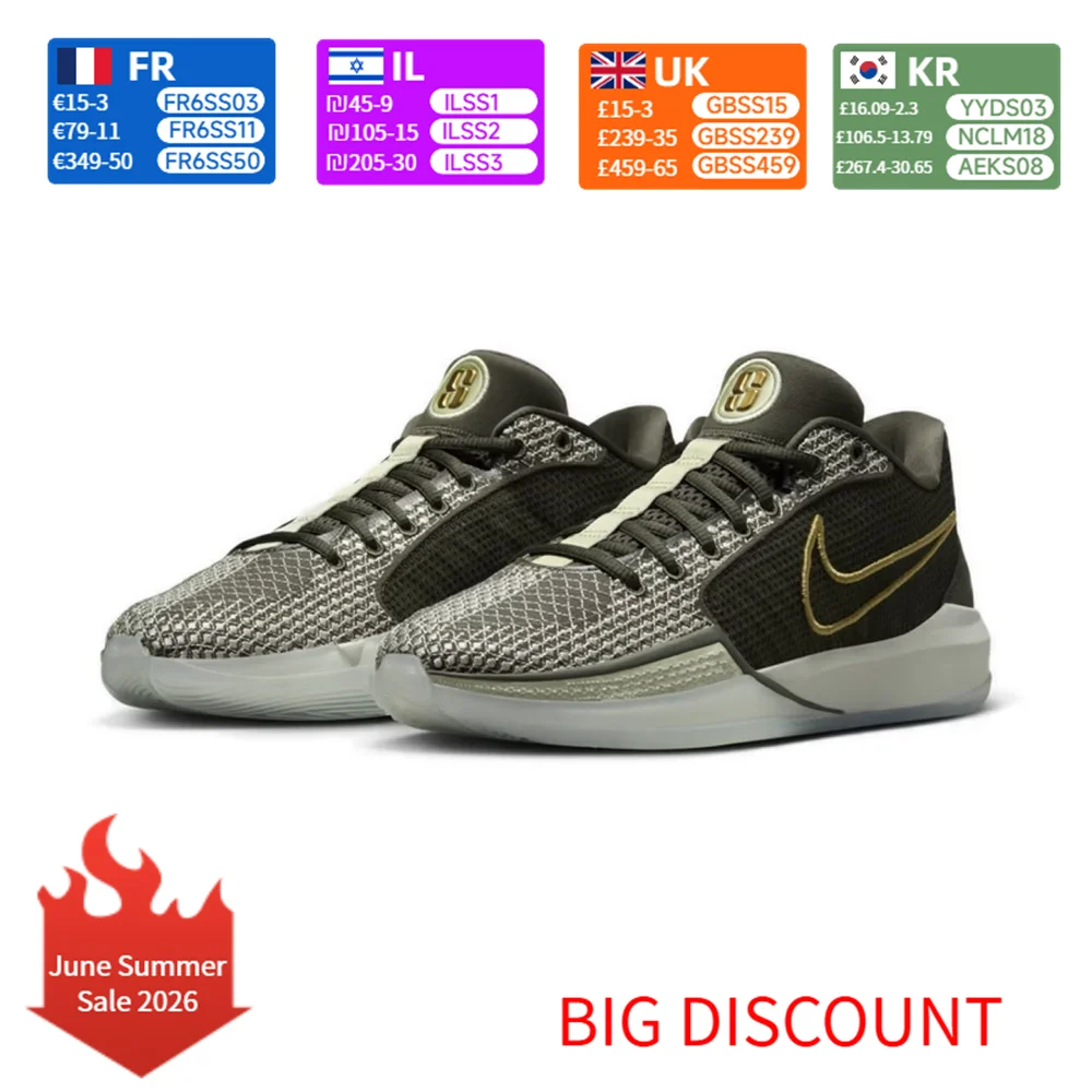 Nike Sabrina 1 Unisex Basketball Shoes Responsive Cushioning Lockdown Support Lightweight for Court Performance HF5517-302
Nike Sabrina 1 Unisex Basketball Shoes Responsive Cushioning Lockdown Support Lightweight for Court Performance HF5517-302