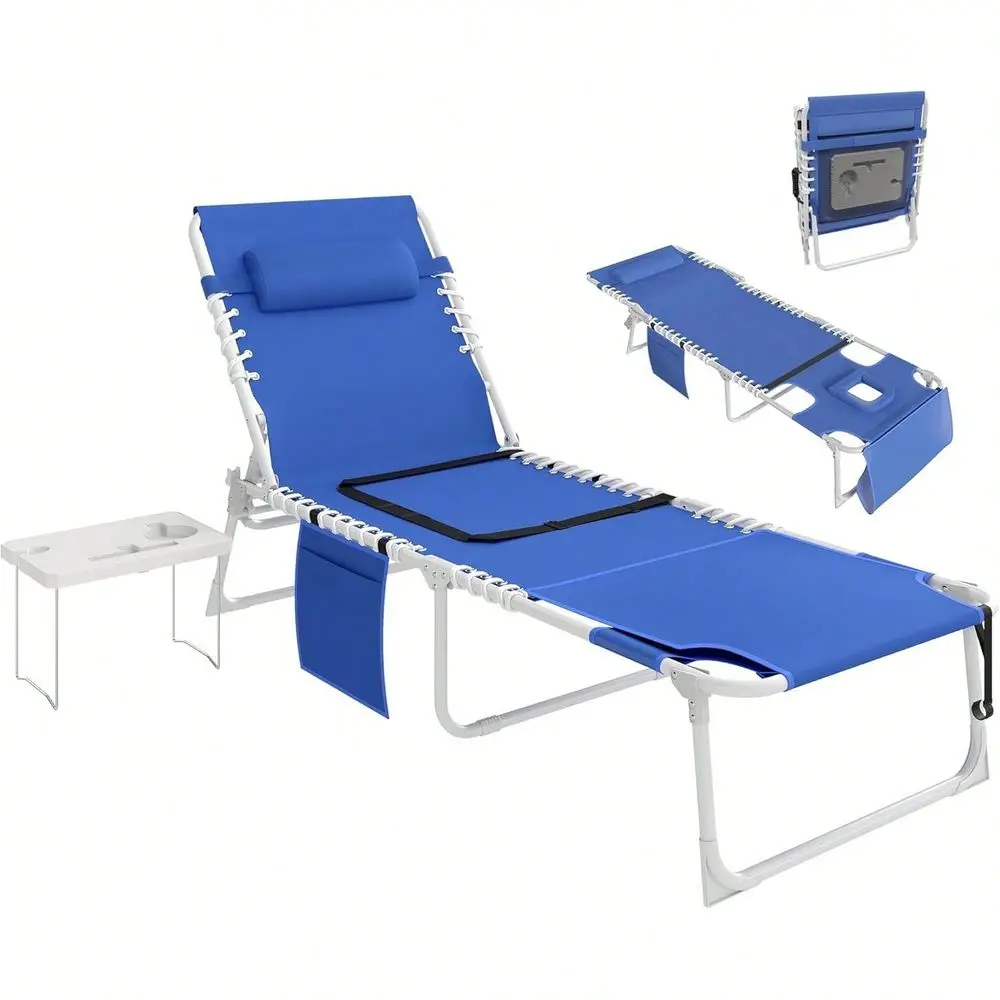 Tanning Chair Set Of 2 With Face Hole, Side Table, 5Position Reclining Folding Chaise Lounge Chair Outdoor Lounger Recliner, Ca
Tanning Chair Set Of 2 With Face Hole, Side Table, 5Position Reclining Folding Chaise Lounge Chair Outdoor Lounger Recliner, Ca