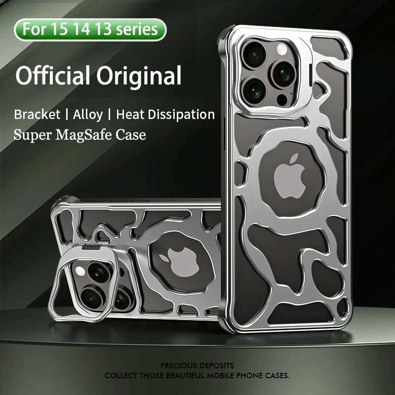 Metal titanium aluminum alloy Magnetic Phone Case For iPhone 15 14 13 Pro Max MagSafe Lens Holder Cloud Cooling Framework Covers
Metal titanium aluminum alloy Magnetic Phone Case For iPhone 15 14 13 Pro Max MagSafe Lens Holder Cloud Cooling Framework Covers