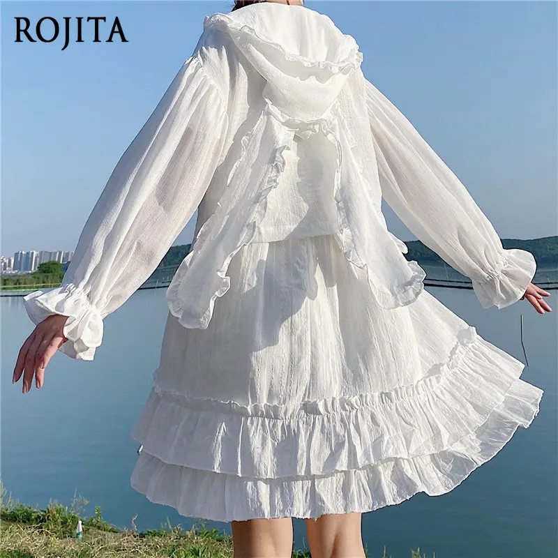 Japanese Soft Girl Sweet and Cute Lolita Versatile Hooded Rabbit Ear Cardigan Student Long Sleeve Sunscreen Women's Summer Wear
Japanese Soft Girl Sweet and Cute Lolita Versatile Hooded Rabbit Ear Cardigan Student Long Sleeve Sunscreen Women's Summer Wear