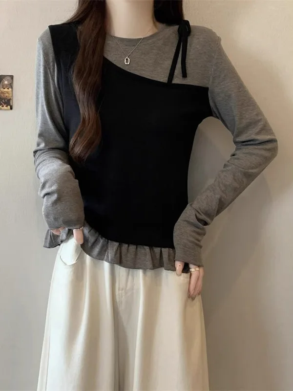 Корейская повседневная цветная бровая круглая удобная женская базовая верхняя одежда, модная футболка для поездок на работу
Корейская повседневная цветная бровая круглая удобная женская базовая верхняя одежда, модная футболка для поездок на работу