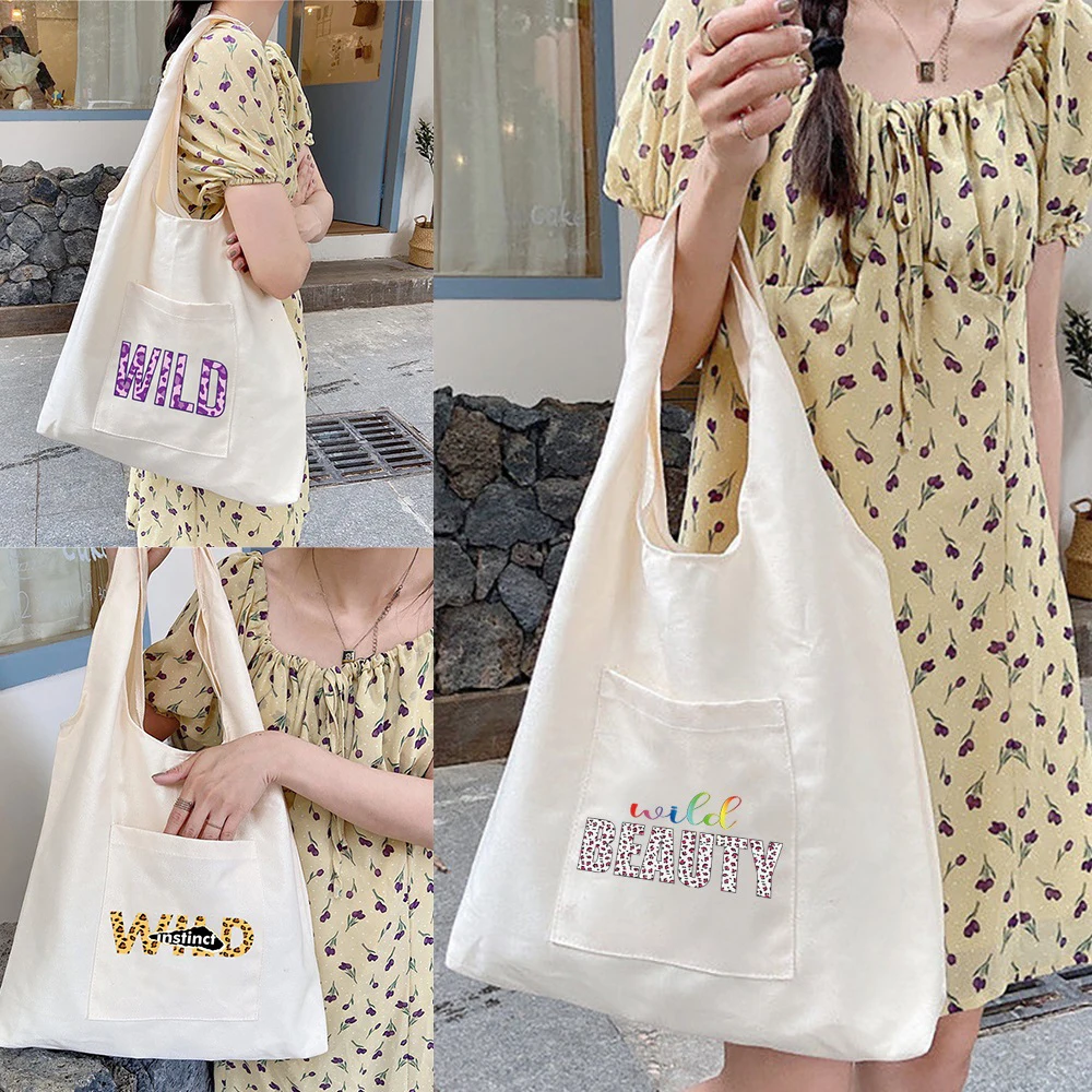Women's Shopper Shopping Bags Canvas Commuter School Vest Bag Eco Cotton Supermarket Cloth Fabric Grocery Handbags Tote Bag
Women's Shopper Shopping Bags Canvas Commuter School Vest Bag Eco Cotton Supermarket Cloth Fabric Grocery Handbags Tote Bag