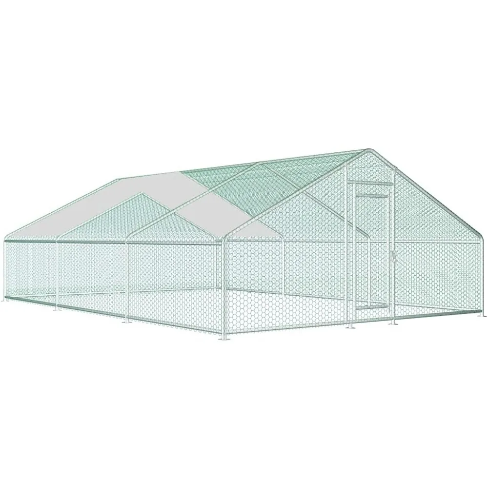 Extra Large Metal Chicken Coop Walk-in Hen Run House Poultry Cage with Waterproof Cover and Lockable Door for Outdoor Backyard F
Extra Large Metal Chicken Coop Walk-in Hen Run House Poultry Cage with Waterproof Cover and Lockable Door for Outdoor Backyard F
