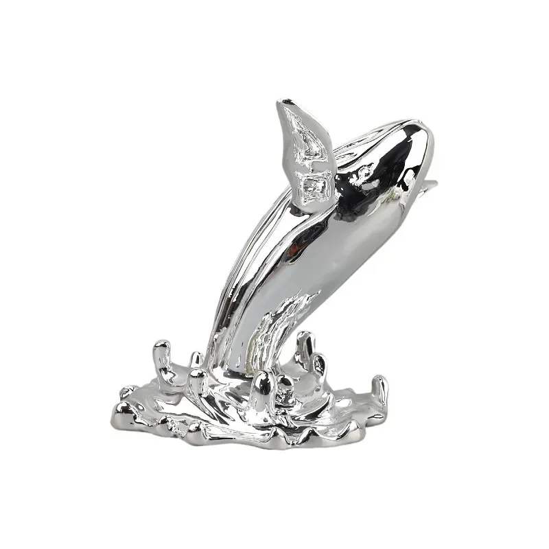 Modern minimalist electroplating leap whale dolphin sculpture, tabletop ornaments, living room soft home decorations
Modern minimalist electroplating leap whale dolphin sculpture, tabletop ornaments, living room soft home decorations
