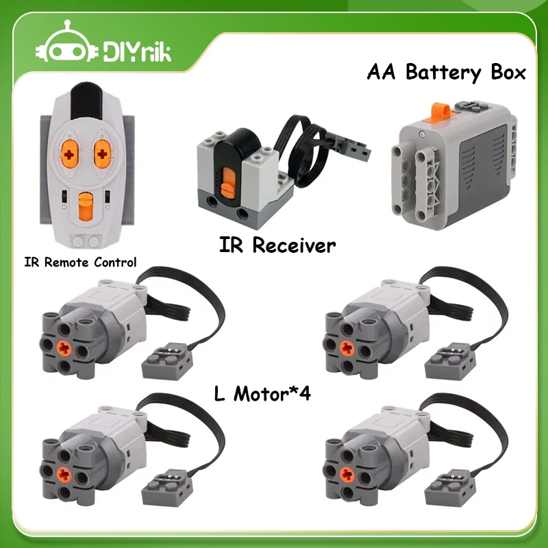 Technical MOC Power Functions 88003 L Motor for legoeds Building Blocks IR Remote Control Receiver 8879 8884 AA Battery Box 8881
Technical MOC Power Functions 88003 L Motor for legoeds Building Blocks IR Remote Control Receiver 8879 8884 AA Battery Box 8881