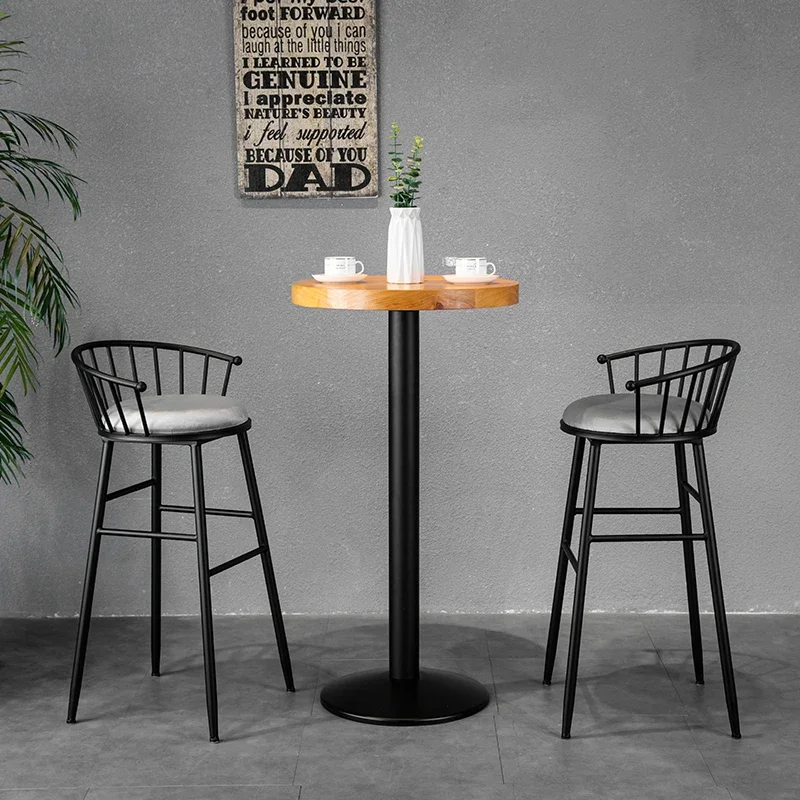 High stool wrought iron bar chair retro table and chair combination bar chair light luxury backrest industrial style bar stool
High stool wrought iron bar chair retro table and chair combination bar chair light luxury backrest industrial style bar stool