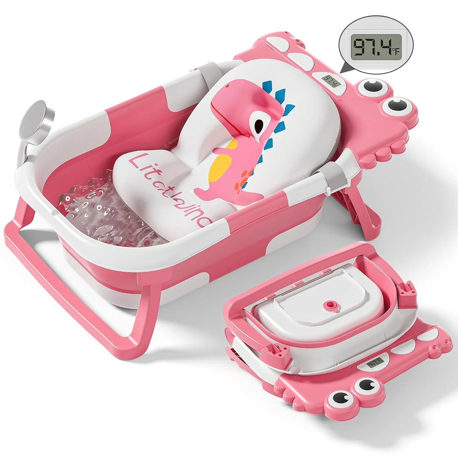 Plastic Collapsible Baby Bath Tub Cheap Folding Baby Bathtub with Thermometer
Plastic Collapsible Baby Bath Tub Cheap Folding Baby Bathtub with Thermometer