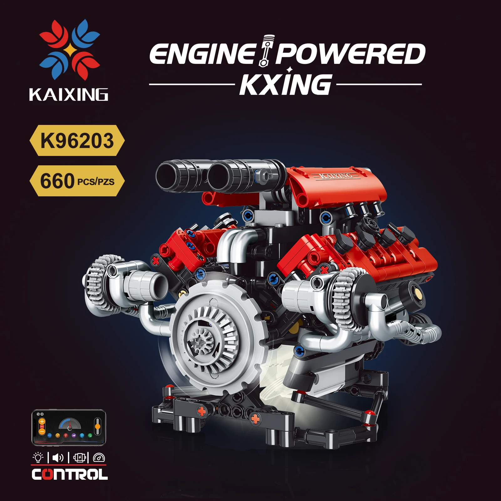 Engine V8 Building Block Kit DIY Engine Building Toy Visual Simulation Figure LED Light 3D Car Motor Model Collection Ornaments
Engine V8 Building Block Kit DIY Engine Building Toy Visual Simulation Figure LED Light 3D Car Motor Model Collection Ornaments