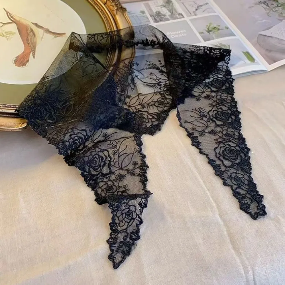 Versatile Elegant Silk Scarf Retro Flower Embroidered Triangular Scarf Breathable Solid Color Lace Scarf for Women
Versatile Elegant Silk Scarf Retro Flower Embroidered Triangular Scarf Breathable Solid Color Lace Scarf for Women