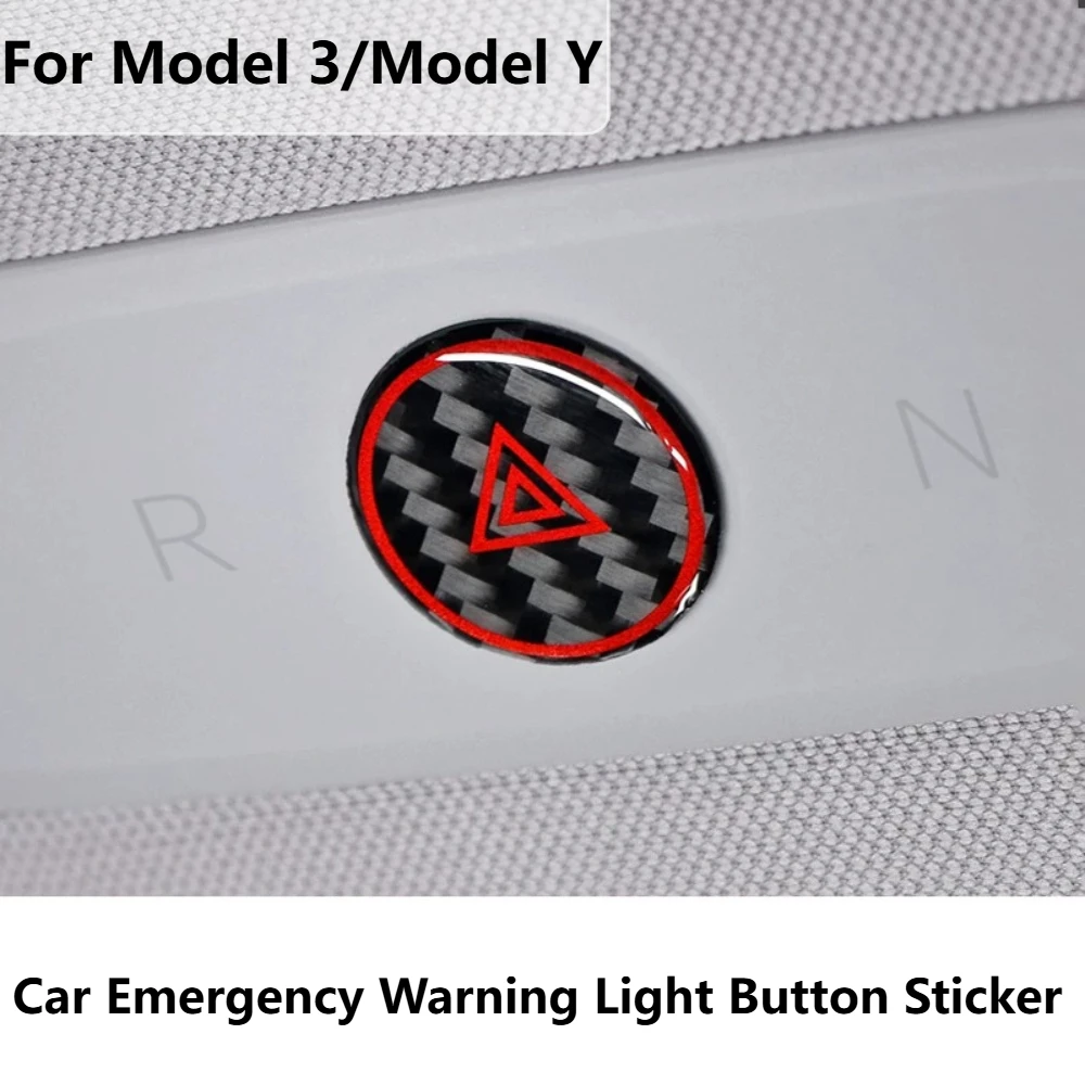 For Model 3/Y Car Emergency Warning Light Button Sticker Carbon Fiber Decor Interior Car Accessories
For Model 3/Y Car Emergency Warning Light Button Sticker Carbon Fiber Decor Interior Car Accessories