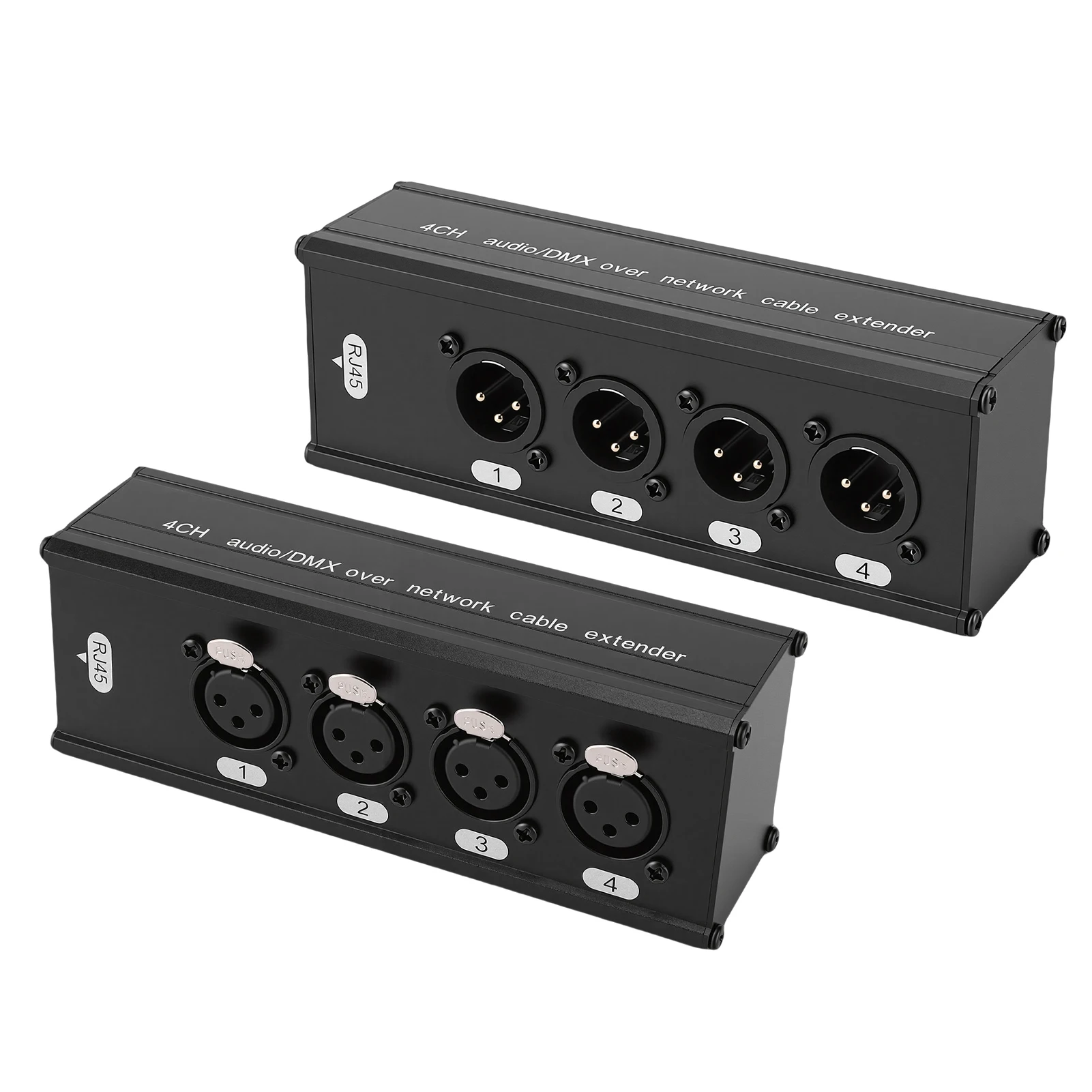 4 Channel XLR Sound Ethernet Converter Network Cable Stage Light Adapter No Signal Loss EMI Protection for Studio Live Sound
4 Channel XLR Sound Ethernet Converter Network Cable Stage Light Adapter No Signal Loss EMI Protection for Studio Live Sound