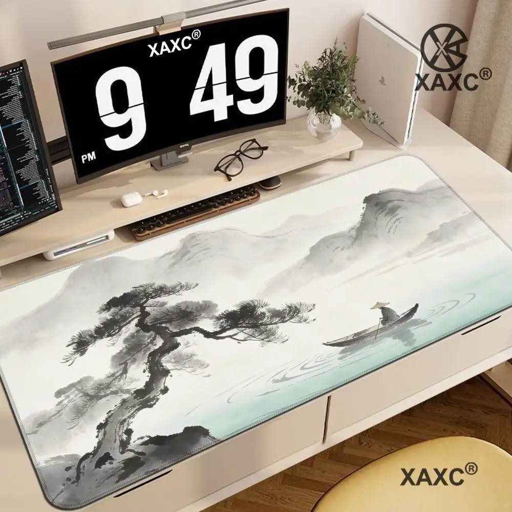 Large Chinese landscape ink painting mouse pad XXL rubber base gaming office expansion table cushion black and white design
Large Chinese landscape ink painting mouse pad XXL rubber base gaming office expansion table cushion black and white design