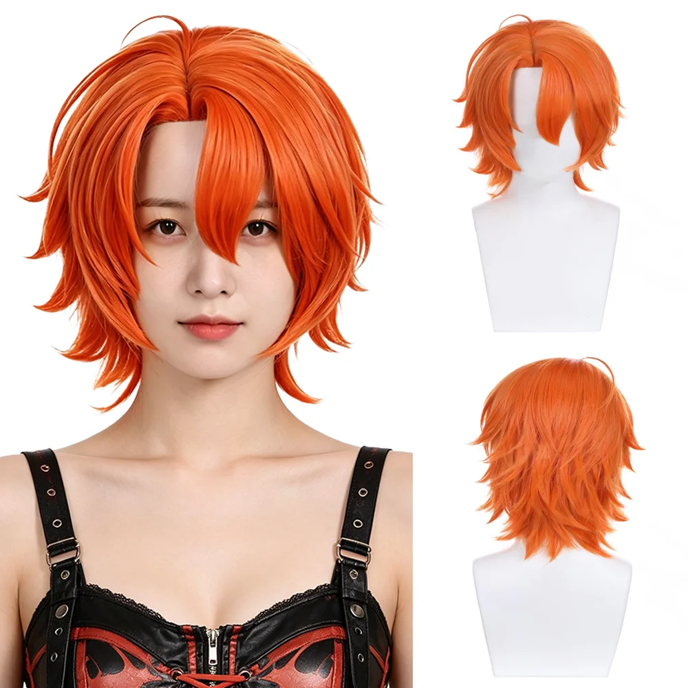 Universal Orange Short Cosplay Wig Unisex 10 Inch Fluffy Spiky Heat Resistant Synthetic Wig For Anime Expo Halloween Party Daily
Universal Orange Short Cosplay Wig Unisex 10 Inch Fluffy Spiky Heat Resistant Synthetic Wig For Anime Expo Halloween Party Daily