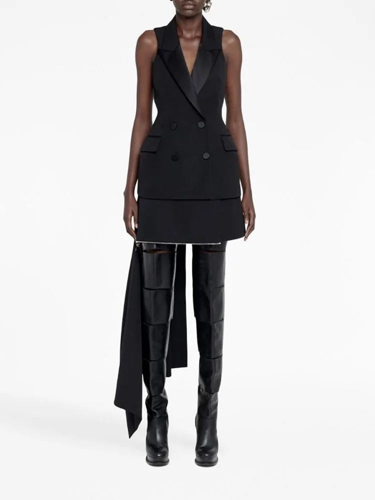 Outerwear y2k spring and summer double-breasted sleeveless waistcoat suit Women's jacket2024splicing lapel simple Woman clothing
Outerwear y2k spring and summer double-breasted sleeveless waistcoat suit Women's jacket2024splicing lapel simple Woman clothing