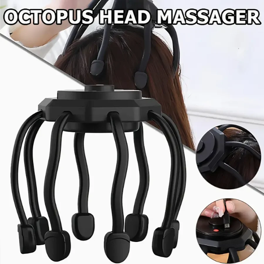 OCTOPUS HEAD MASSAGER ,USB CHARGING DESIGN,ONE-TOUCH OPERATION,Suitable For Work Stress,Fatigue, Anxiety,Headache,Etc.Can Make y
OCTOPUS HEAD MASSAGER ,USB CHARGING DESIGN,ONE-TOUCH OPERATION,Suitable For Work Stress,Fatigue, Anxiety,Headache,Etc.Can Make y