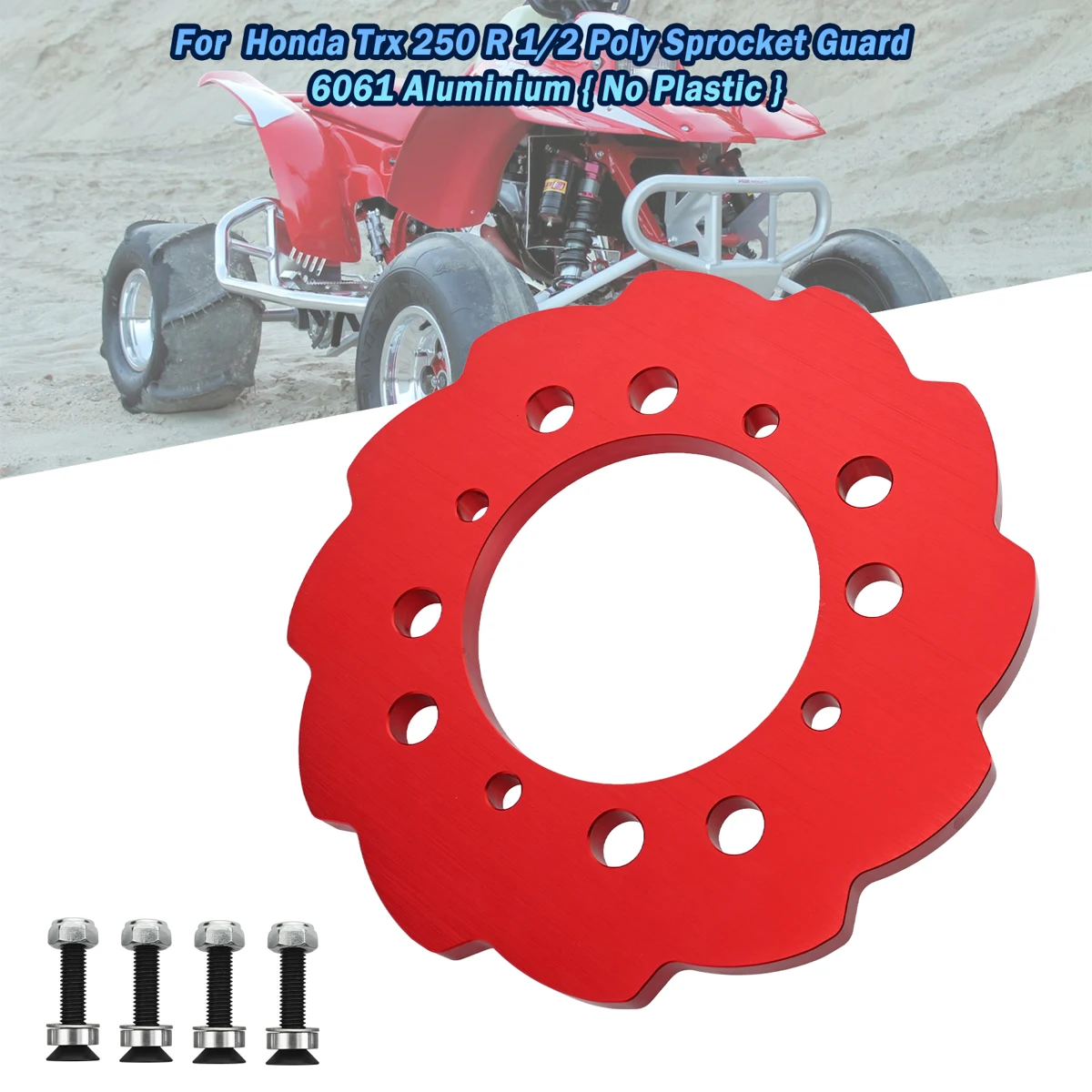 Front Sprocket Guard Chain Cover Protector Red Black 6061 Aluminum For Honda Trx250r TRX250 R X/R EX Fourtrax 400 450 R/ER
Front Sprocket Guard Chain Cover Protector Red Black 6061 Aluminum For Honda Trx250r TRX250 R X/R EX Fourtrax 400 450 R/ER